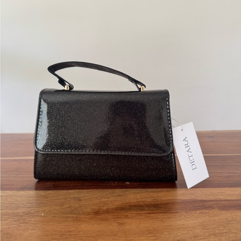 NWT Black Glitter Handbag